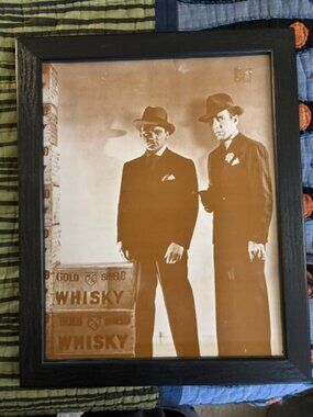 Vintage Print 8" X 10" Movie James Cagney Gangster Whiskey in Frame